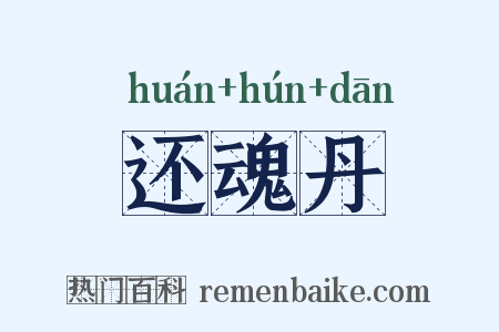 还魂丹是什么意思的图片